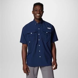 Columbia PFG Bahama II Short Sleeve Shirt - Navy XL